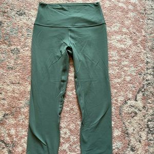 Lululemon tidewater teal align leggings. 21”. Size 6.